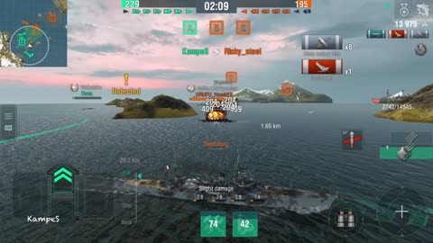 FRIANT Cruiser Warship Road to Victory World Of Warship Blitz Gameplay #6