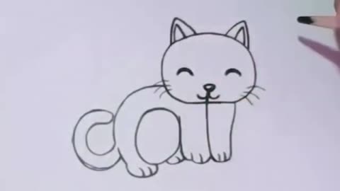 Draw a cartoon cat