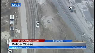 Police Pursuit In A Rail Yard Heads To Freeways in Kansas City