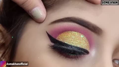 Beautiful gilliter eye makeup tutorial