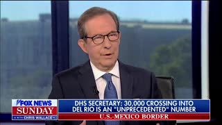 Chris Wallace presses Mayorkas on "flood" of migrants