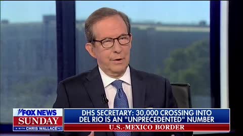 Chris Wallace presses Mayorkas on "flood" of migrants