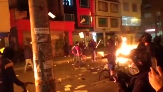 Protestas en CAI Villa Luz, Bogotá