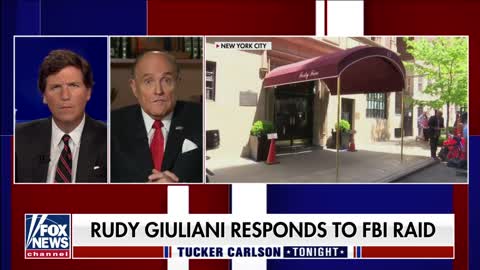 Rudy Giuliani joins Tucker Carlson for his first TV interview since FBI raid