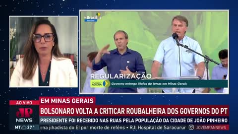 Bolsonaro is welcomed by the people and again openly steals from the PT