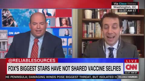 Delirious CNN Host Goes On Rant b/c Fox Anchors Aren't Taking Vaccine Selfies on Air