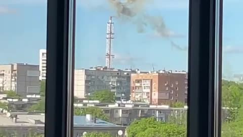 👌 Footage of a TV tower falling in Kharkov