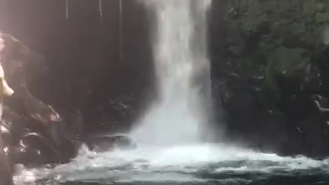 Amazing backflip in Rincón de la Vieja Volcano Waterfall