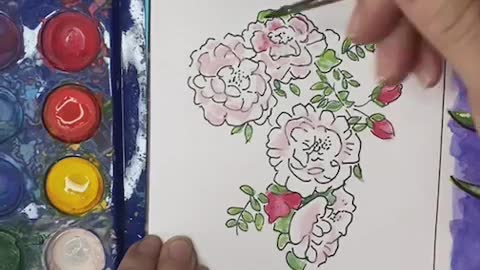 DIY Watercolor Roses