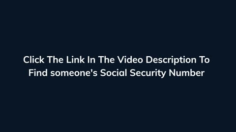 How To Find Someone's Social Security Number?