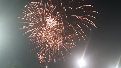 Fireworks during nightglow
