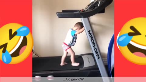 The First baby to practice aerobic