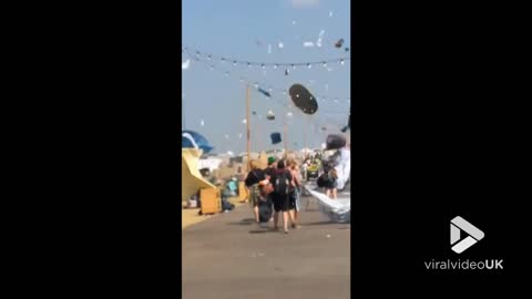 Mini tornado at festival