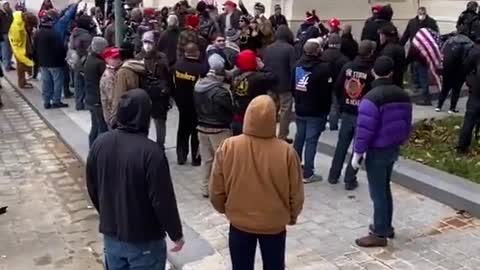 Trump Support BEGS the Capitol Hill Riot Cops to Call for Backup as Antifa Goons try and Break In