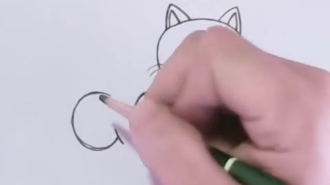 Very Easy! How to draw Words Cat Into a Cartoon Cat