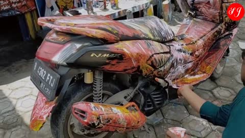 street airbrush motorcycle modification