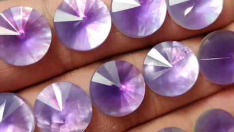 Pink Amethyst with Mother of Pearl Doublets| Cabochonsforsale