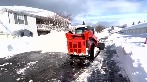 New York state residents dig out after heavy snowstorm