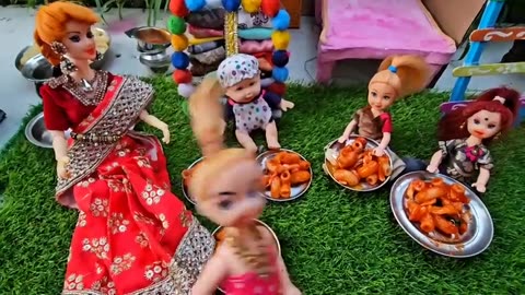 Barbie Doll All Day Routine In Indian Village/ Suhana Ki Kahani Part-133/Barbie Doll Bedtime Story