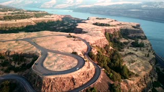 beautiful landscape with drone