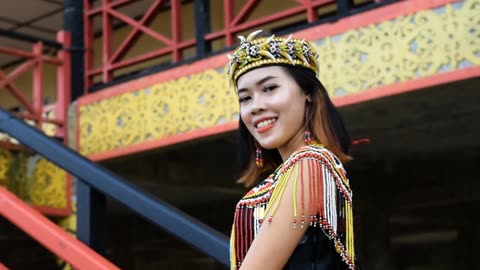 Beautiful Dayak Girls, Borneo