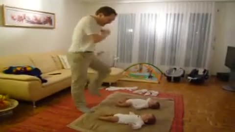 two little baby dance