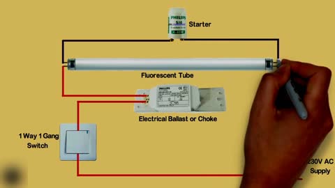 wiring for fluorescent tube lights