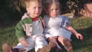 Young Brother & Sister Pose For Photos - Cute