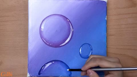 Art painting modern - Painting Tutorial: How to Paint Bubbles Step by Step That Satisfies ASMR