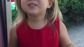 Little girl tells her dad how to act at the wedding.