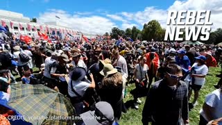 A Huge Crowd In Canberra, Australia Is Now Making Its Way To Parliament House