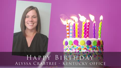 Happy birthday to Alyssa Crabtree
