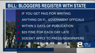 New Florida Senate Bill 1316 Would Require Bloggers From Florida to Register w/ State