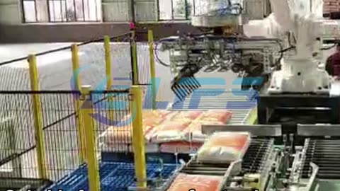 Robot palletizing machine for bags #foryou#palletizer#industrial#machine