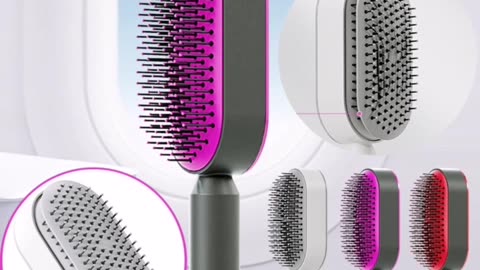 Self Cleaning Hair Brush For Women One-key Cleaning Anti-Static