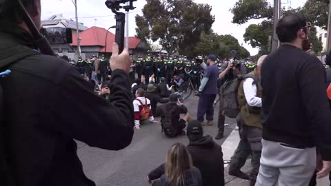 Melbourne Sept 18 rally face police