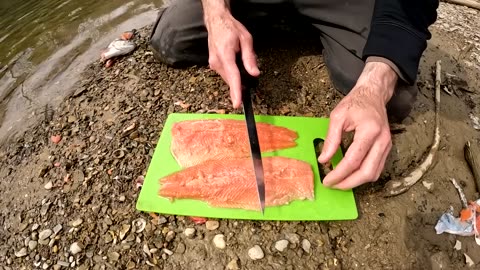 Trout CATCH and COOK (creek fishing)