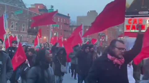 Year 2024: Communists marching in New York City