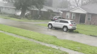 Wind Blows Massive Tree onto Neighbors House