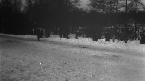 Sleighing In Central Park, New York (1904 Original Black & White Film)