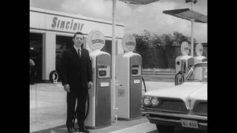 1961 Sinclair commercial Don Morrow featuring a Plymouth Fury