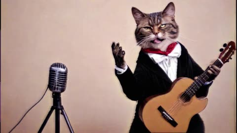 This flamenco singing cat seems to hate Klaus Schwab. :)