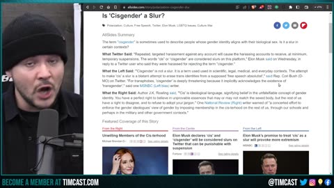 Leftist FURIOUSLY Try To Debunk Elon Musk For Saying Cis Is A Slur, BUT ELON IS RIGHT