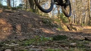 Mountain bike jumping practice. Practice makes perfect. #mtb #fun #mountainbike #forest