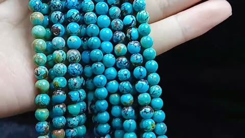 Natural turquoise smooth beads size 5-6mm high quality Genuine Gemstone 20240514-04-08