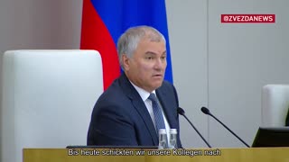 Sprecher Derzhdumi Volodin scheint zu sein, wenn Sie russische Abgeordnete mobilisieren wollen, müs