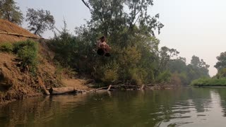 Rope swing cannon ball