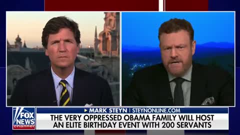 Tucker and Mark Steyn Mock Obama's Birthday Bash