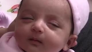 Watch this cute baby try to sleep