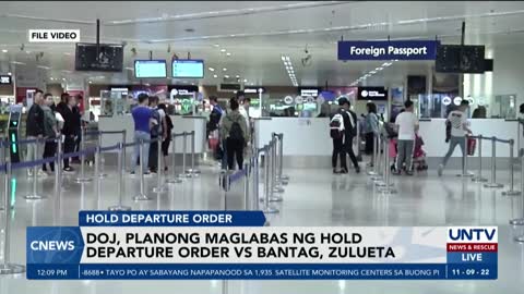 Hold departure order vs suspended BuCor chief Bantag at jail officer Zulueta, planong ilabas ng DOJ